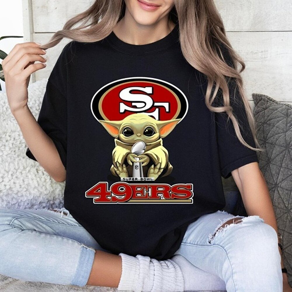 Baby Yoda San Francisco 49ers Super Bowl Champion Graphic Fan Gift T-Shirt 152